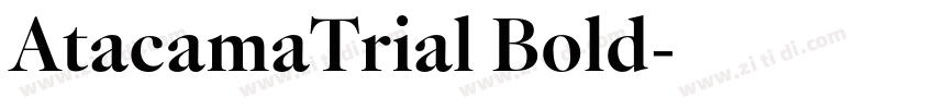 AtacamaTrial Bold字体转换